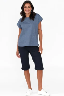 Shorts<La Strada Rhonda Navy Embellished Shorts