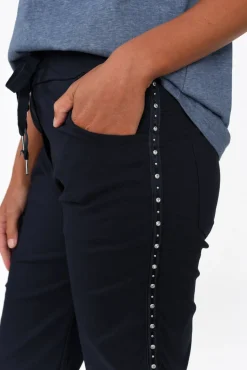 Shorts<La Strada Rhonda Navy Embellished Shorts