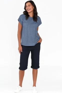 Shorts<La Strada Rhonda Navy Embellished Shorts