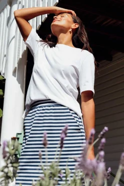 Cotton Tops<Betty Basics Rosalie White Cotton Tee