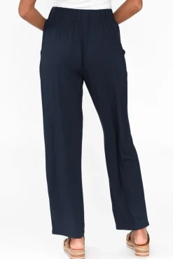 Pants<Pq Rosella Navy Bamboo Pant