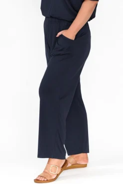 Pants<Pq Rosella Navy Bamboo Pant