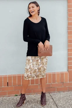 Skirts<Lou Lou Ross Animal Bamboo Ruched Skirt