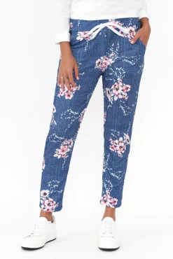 Pants<Hourglass Rowan Blue Flower Tie Pant