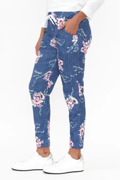 Pants<Hourglass Rowan Blue Flower Tie Pant