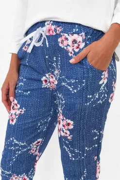 Pants<Hourglass Rowan Blue Flower Tie Pant