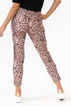 Pants<Hourglass Rowan Brown Animal Tie Pant