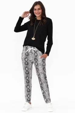 Pants<Hourglass Rowan Grey Snakeskin Tie Pant