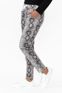 Pants<Hourglass Rowan Grey Snakeskin Tie Pant
