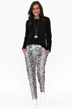 Pants<Hourglass Rowan Grey Snakeskin Tie Pant