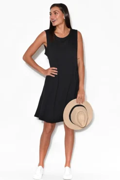 Cotton Dresses<One Ten Willow Roxanne Black Swing Dress