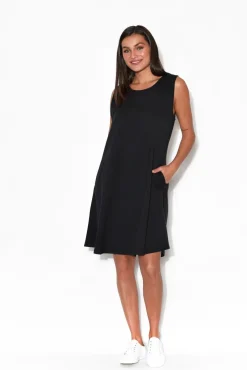 Cotton Dresses<One Ten Willow Roxanne Black Swing Dress