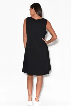 Cotton Dresses<One Ten Willow Roxanne Black Swing Dress