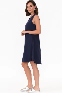 Cotton Dresses<One Ten Willow Roxanne Navy Swing Dress