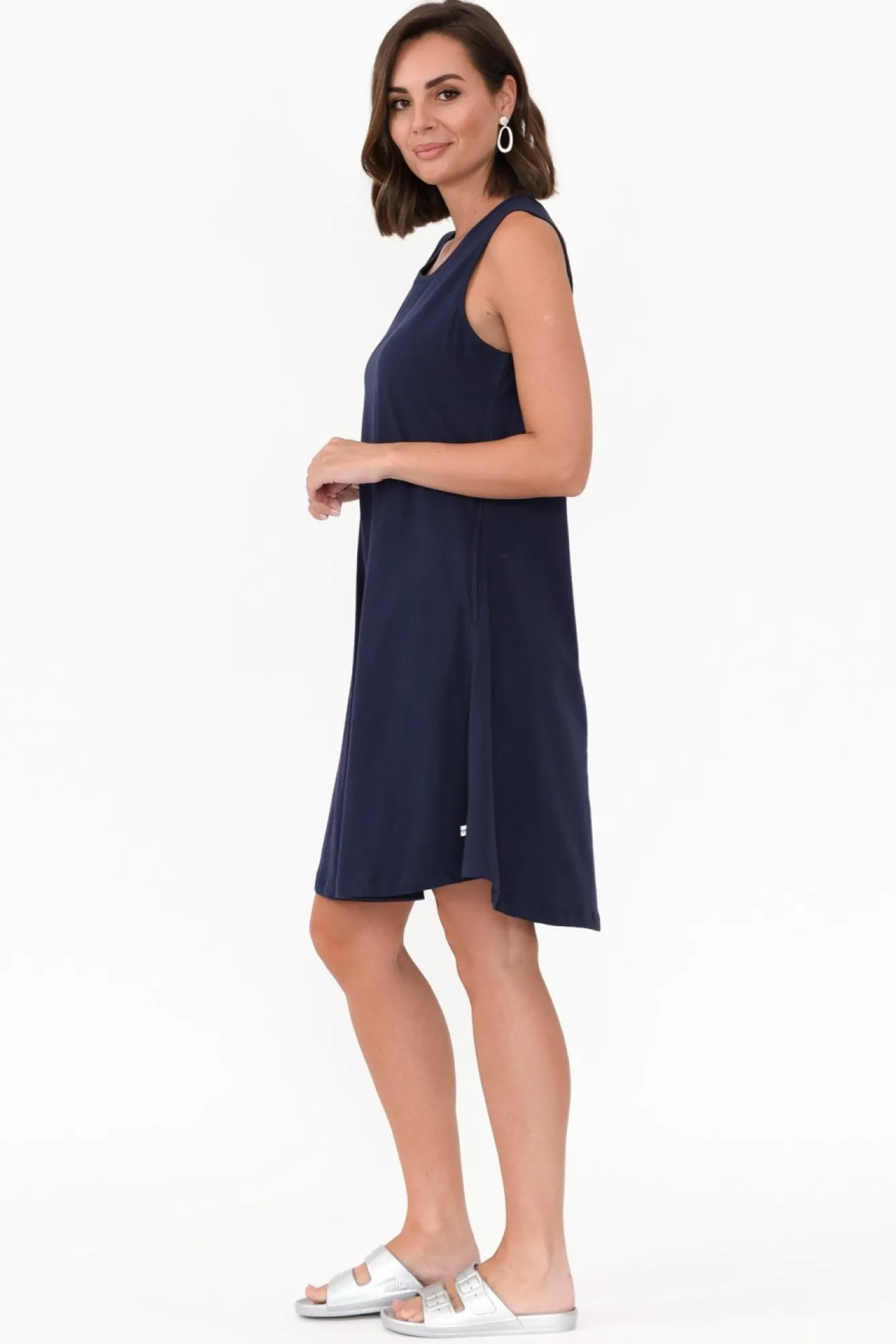 Cotton Dresses<One Ten Willow Roxanne Navy Swing Dress