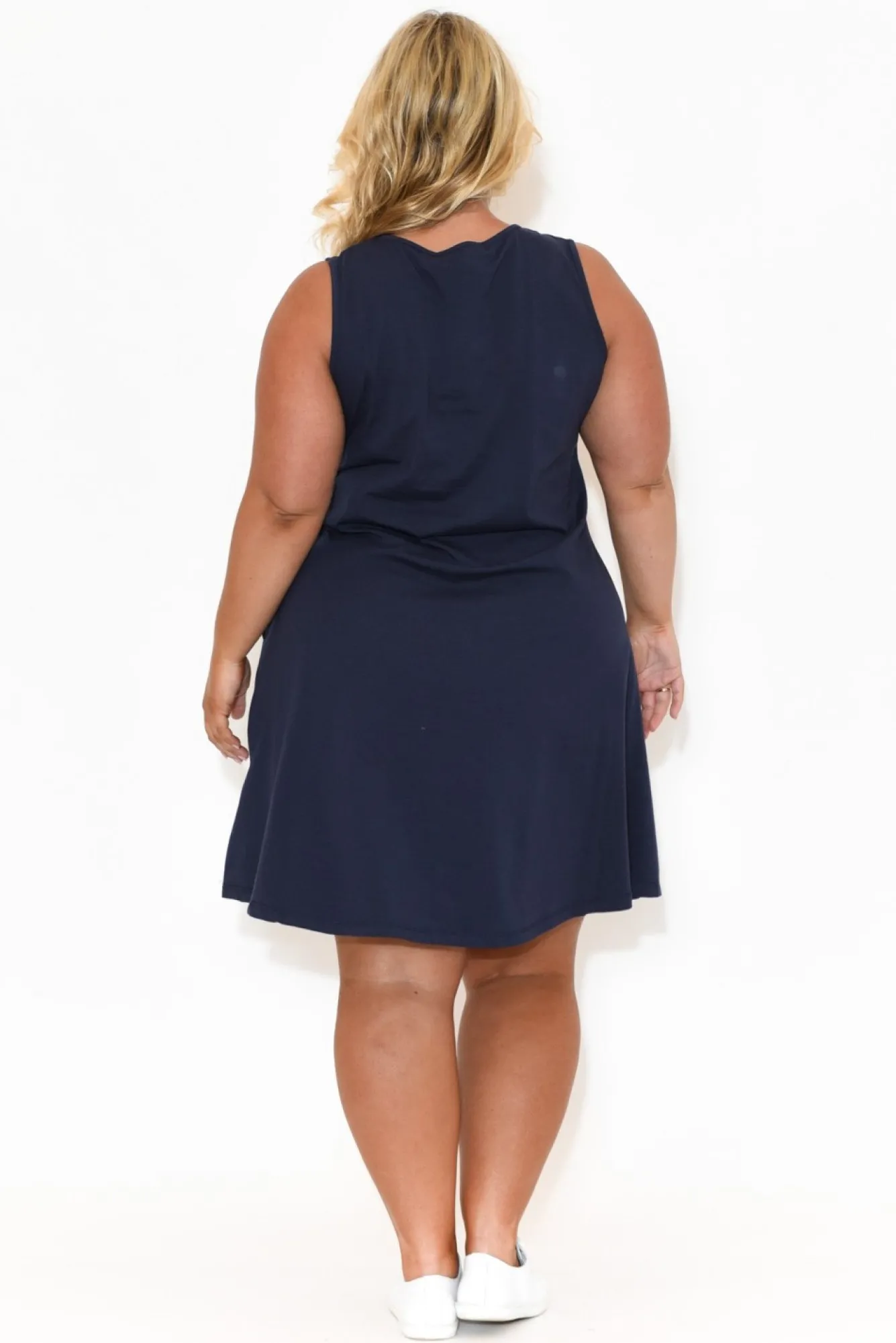 Cotton Dresses<One Ten Willow Roxanne Navy Swing Dress