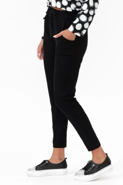 Pants<Hourglass Rylan Black Cotton Tie Pant