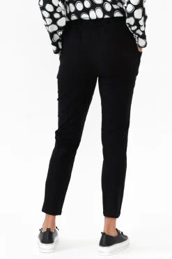 Pants<Hourglass Rylan Black Cotton Tie Pant