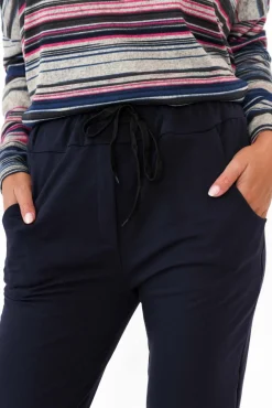 Pants<Hourglass Rylan Navy Cotton Tie Pant