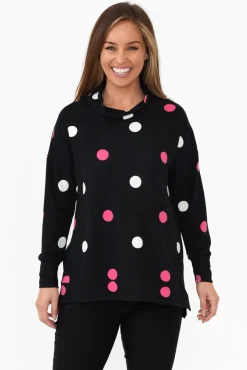 Cotton Tops<Wishstone Ryland Pink Spot Cotton Blend Knit Jumper