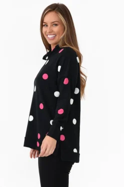Cotton Tops<Wishstone Ryland Pink Spot Cotton Blend Knit Jumper