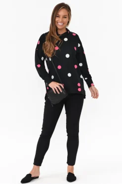 Cotton Tops<Wishstone Ryland Pink Spot Cotton Blend Knit Jumper