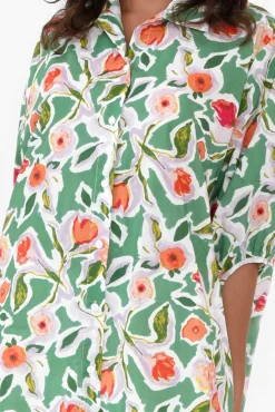 Cotton Tops<Slate the Label Sadie Green Blossom Cotton Tunic Top