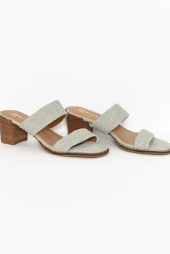 Heeled Sandals<Bay Lane Saloon Grey Leather Heel
