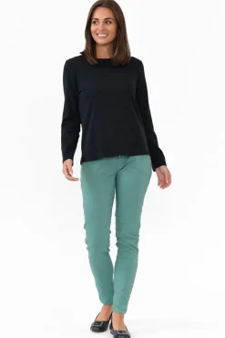 Pants<Rosa Sera Samford Teal Crinkle Drawstring Pant