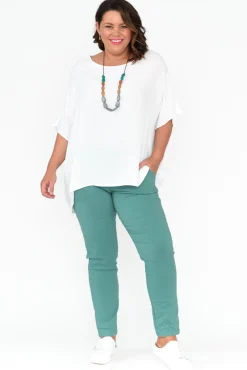 Pants<Rosa Sera Samford Teal Crinkle Drawstring Pant