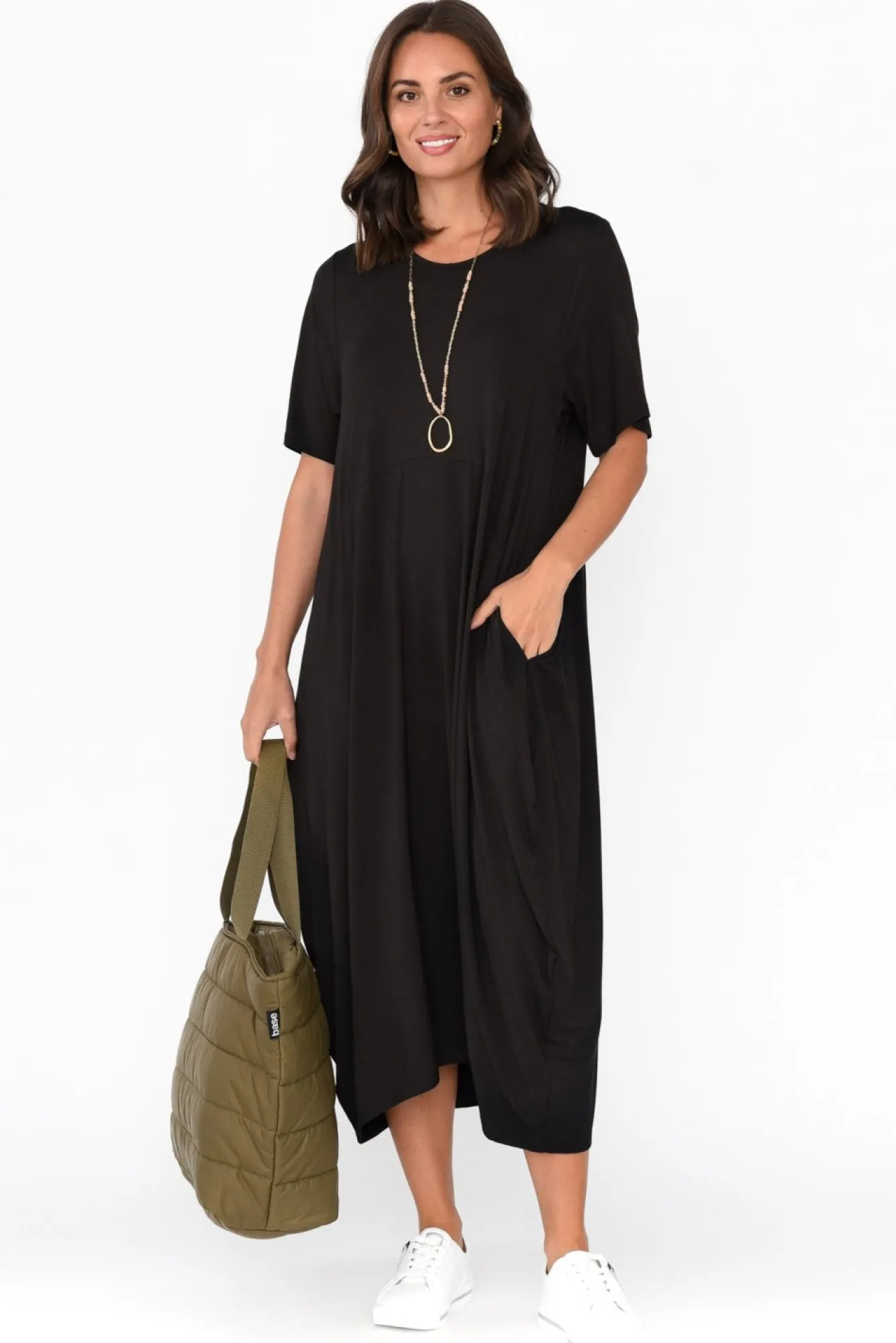 Bamboo Dresses<Pq Samiya Black Bamboo Dress