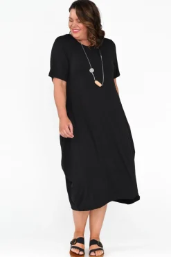 Bamboo Dresses<Pq Samiya Black Bamboo Dress