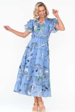 Cotton Dresses<Maude Vivante Sana Blue Dandelion Cotton Frill Dress