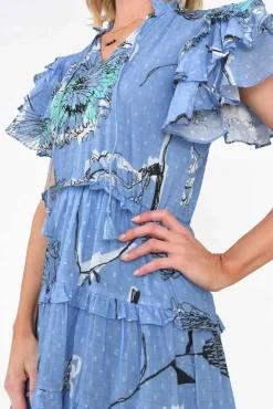 Cotton Dresses<Maude Vivante Sana Blue Dandelion Cotton Frill Dress