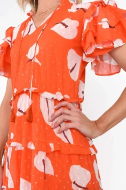 Cotton Dresses<Maude Vivante Sana Sunset Petals Cotton Frill Dress
