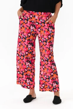 Pants<Betty Basics Sarah Pink Floral Cropped Pant