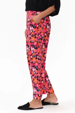 Pants<Betty Basics Sarah Pink Floral Cropped Pant