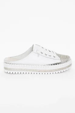 White Sneakers<Ameise Sarah White Leather Mule Sneaker