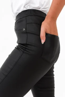 Pants<Slate the Label Sawyer Black Wet Look Pant