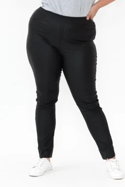 Pants<Slate the Label Sawyer Black Wet Look Pant