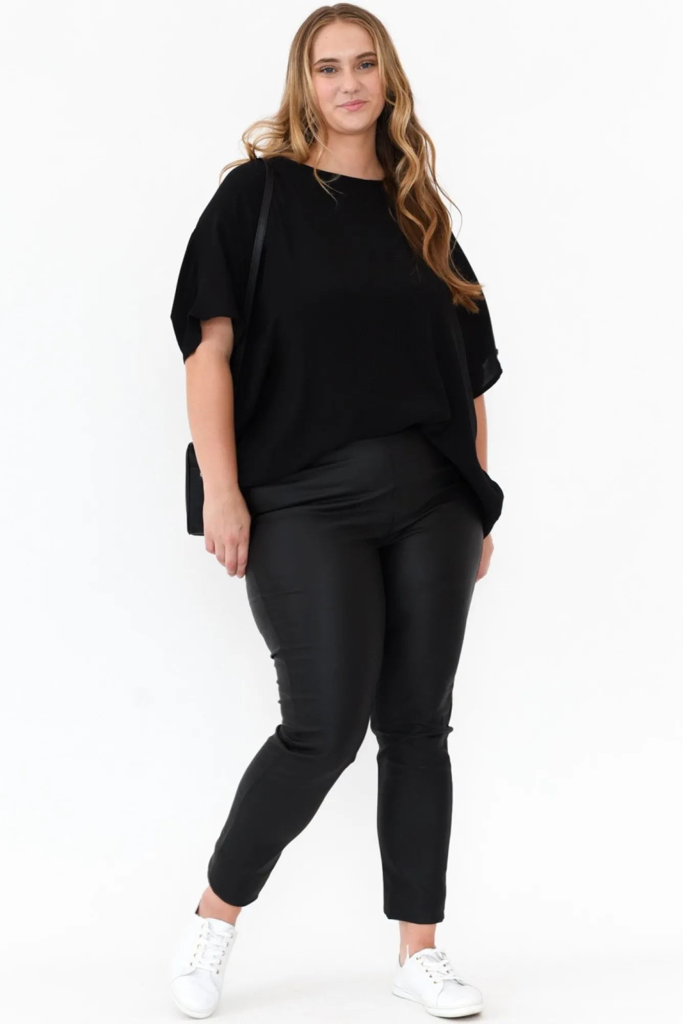 Pants<Slate the Label Sawyer Black Wet Look Pant