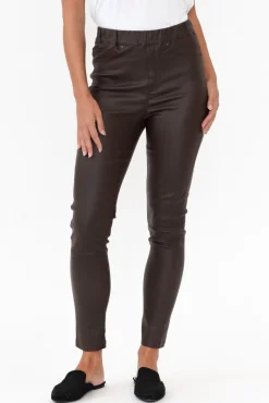 Pants<Slate the Label Sawyer Chocolate Wet Look Pant