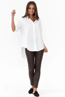 Pants<Slate the Label Sawyer Chocolate Wet Look Pant