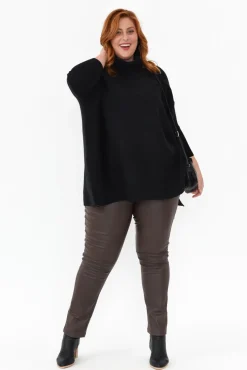 Pants<Slate the Label Sawyer Chocolate Wet Look Pant