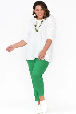 Cotton Tops<Namastai Selma White Crinkle Cotton Top