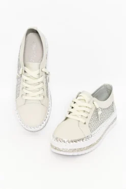 Leather Sneakers<Ameise Show Stone Leather Diamante Sneaker
