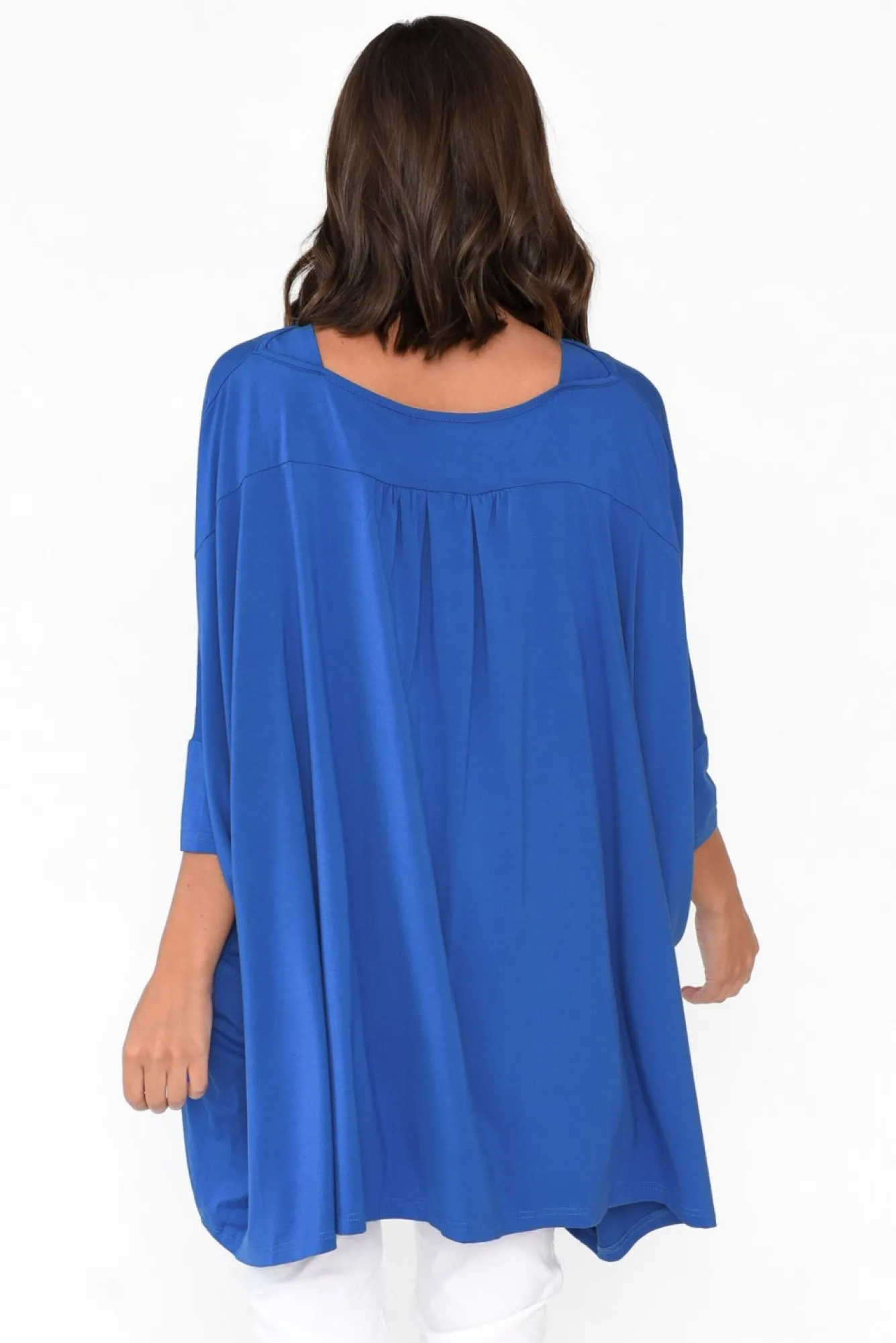 Tunic Tops<PQ Simplicity Cobalt Bamboo Drape Top