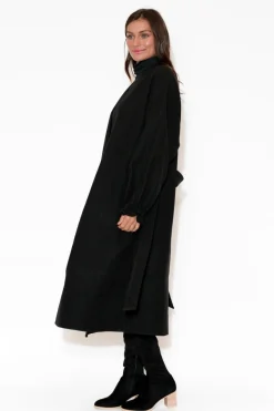 Jackets<Fate Becker So Close Black Wool Blend Coat