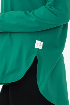 Cotton Tops<Elm Society Teal Cotton Long Sleeve Tee