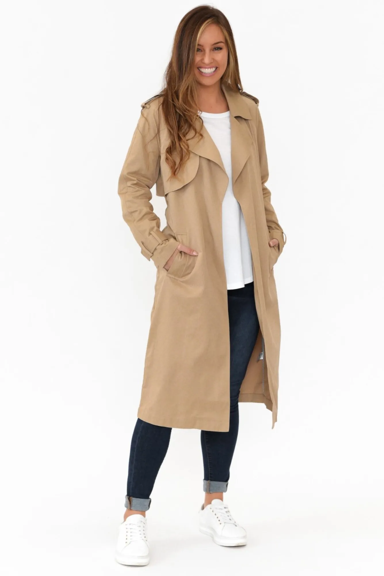 Coats<Foil Soho Beige Trench Coat